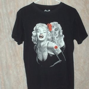 BB Tropics Marilyn Monroe tatooed face T-shirt